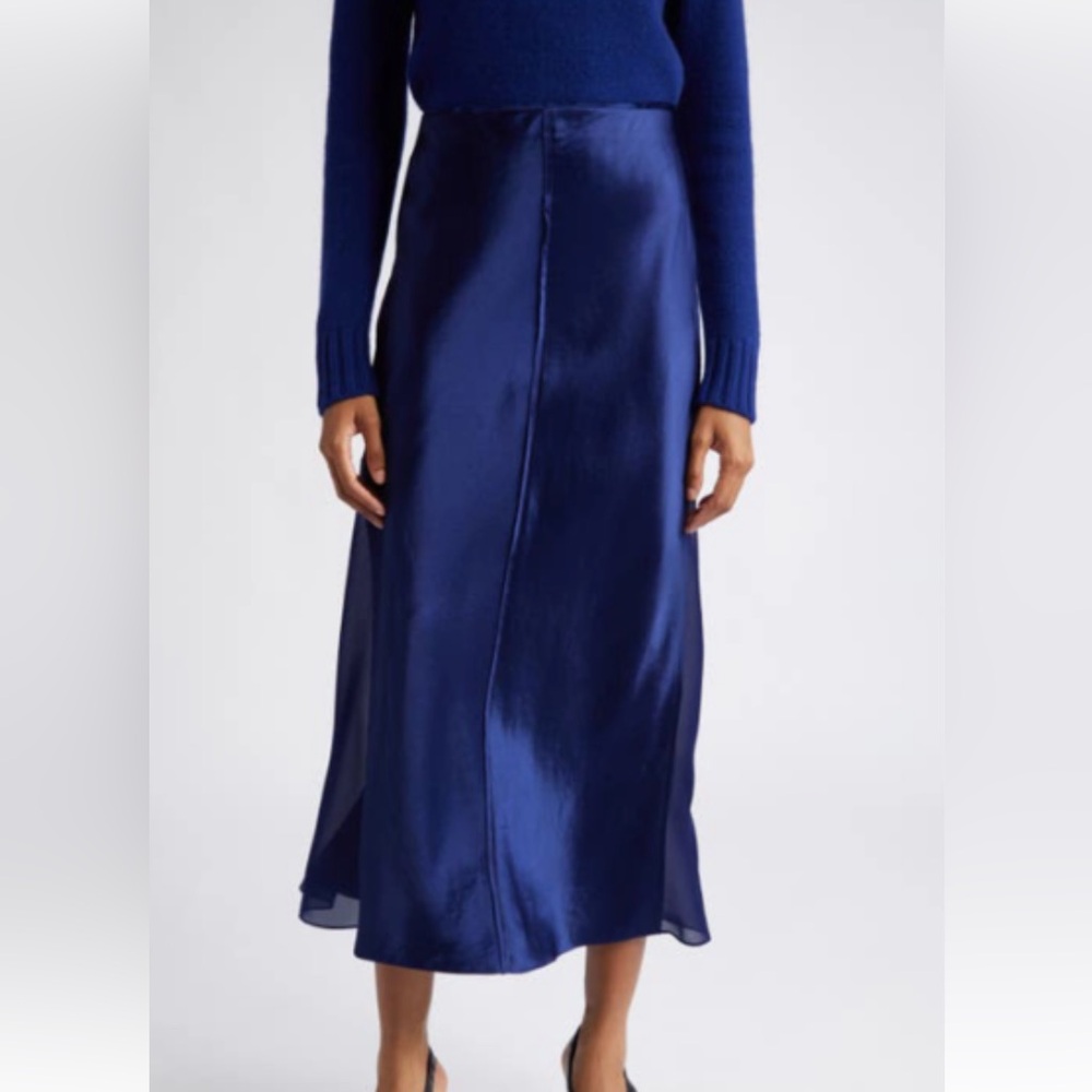 Vince slip skirt size 0 dark capsian New with tags